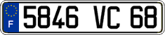 French license plate, FNI
