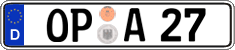 German license plate, Regular plates