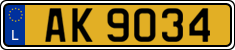 License plate of Luxembourg, 2003 year system