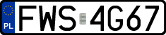 License plates of Poland, Regular car plates