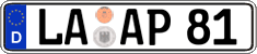 German license plate, Regular plates
