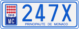 License plate of Monaco, Cars