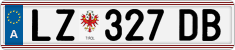 License plate of Austria, Regular plates