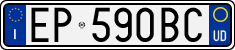 License plate of Italy, Cars (1994 year series)