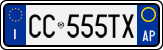 License plate of Italy, Cars (1994 year series)