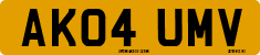 License plate of the United Kingdom, 2001 year system