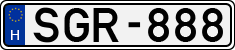 license plates of Hungary, Cars (1990)