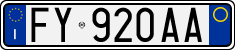 License plate of Italy, Cars (1994 year series)
