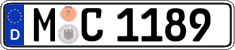 German license plate, Regular plates