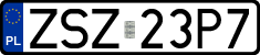License plates of Poland, Regular car plates