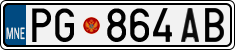 License plate of Montenegro, Trailers