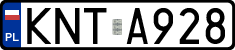 License plates of Poland, Regular car plates