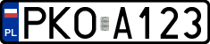 License plates of Poland, Regular car plates