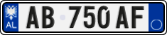 License plate of Albania, Cars (2011)