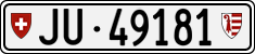 License plate of Switzerland, Cars