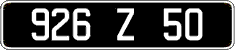 French license plate, FNI