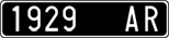 License plate of Italy, Cars (1927 year series)