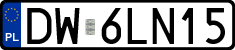License plates of Poland, Regular car plates