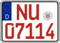 German license plate, Red license plates