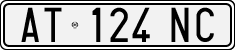 License plate of Italy, Cars (1994 year series)