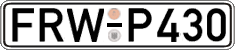 German license plate, Regular plates