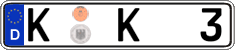 German license plate, Regular plates