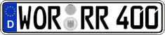 German license plate, Regular plates