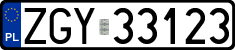 License plates of Poland, Regular car plates