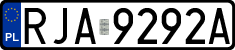 License plates of Poland, Regular car plates