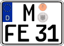 German license plate, Regular plates