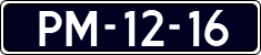 License plate of the Netherlands, Imported oldtimers (cars)