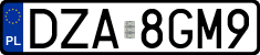 License plates of Poland, Regular car plates