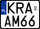License plates of Poland, Special vehicles and motorcycles