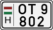 license plates of Hungary, Oldtimers (1990)