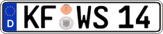 German license plate, Regular plates