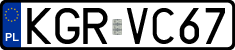 License plates of Poland, Regular car plates