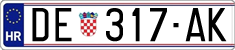 License plate of Croatia, Regular plates