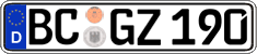 German license plate, Regular plates