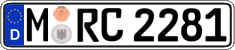 German license plate, Regular plates