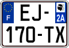 French license plate, SIV (ordinary)