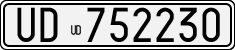 License plate of Italy, Cars (1927 year series)