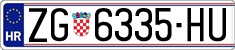 License plate of Croatia, Regular plates