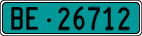 License plate of Switzerland, Agricultural vehicles (green)