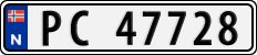 License plate of Norway, Cars