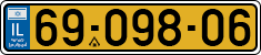 License plate of Israel, Regular plates
