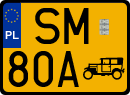 License plates of Poland, Oldtimers