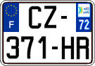 French license plate, SIV (ordinary)