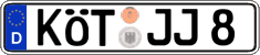 German license plate, Regular plates