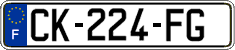 French license plate, SIV (ordinary)