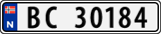 License plate of Norway, Cars
